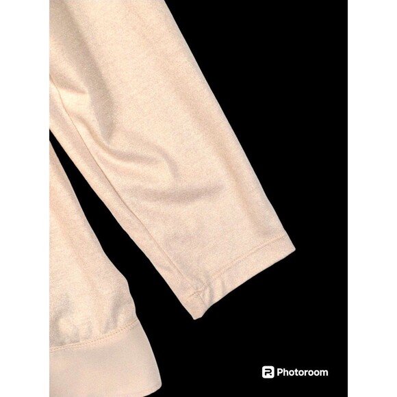 Jones Sweatshirt Women's L Long Sleeve Pink Lurex Chiffon Trim Hem Oversized - Picture 5 of 12